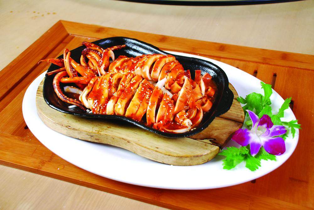 铁板烤鲜鱿