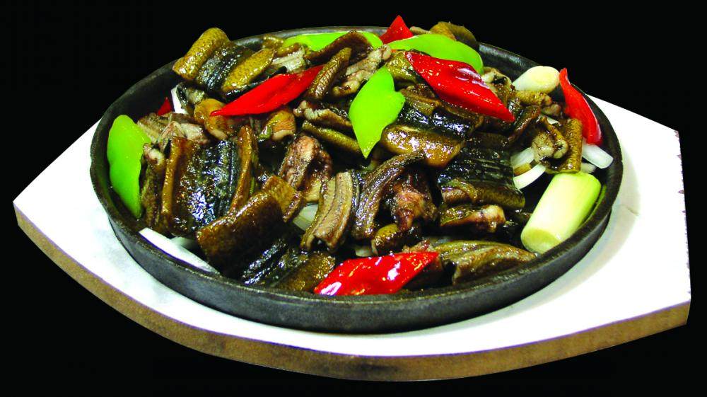 铁板豉汁鳝片